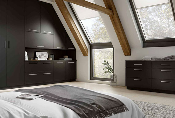 Vilo Graphite Style Fitted Bedroom Image