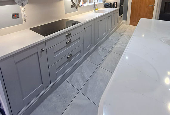 Light Grey Fitted Kitchen Image