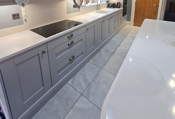 Light Grey Fitted Kitchen Image