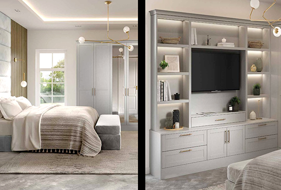 Harlem Legno Light Grey Fitted Bedroom Image